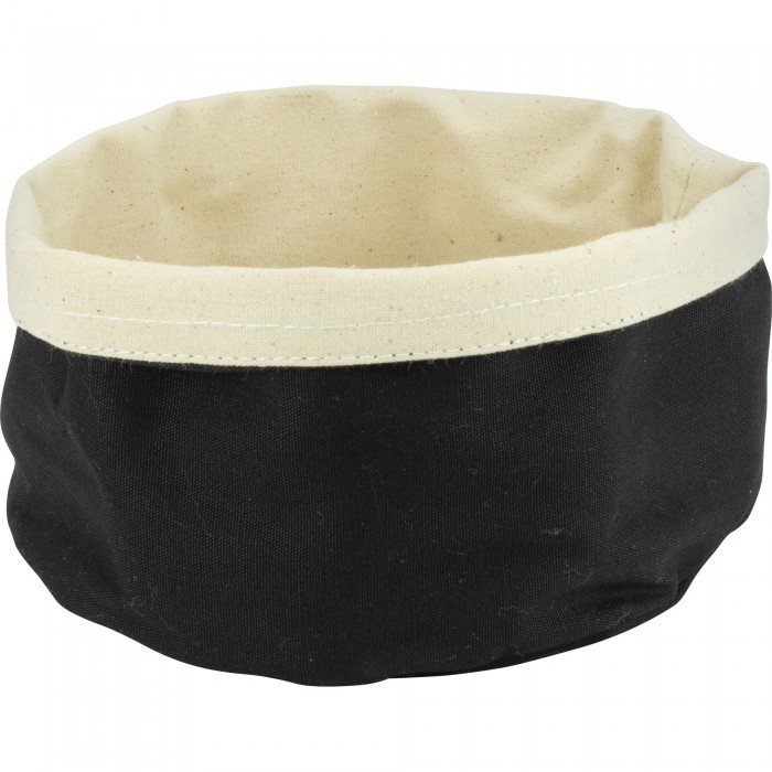 Cos paine textil rotund CULINARO, D17xh11cm, negru/crem