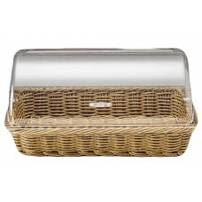 Cos patiserie dreptunghiular RAKI cu capac roll top 55x35xh10cm