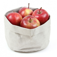 Cos textil paine, fructe RAKI D17,5xh15cm, alb