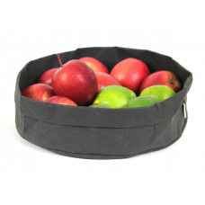 Cos textil paine, fructe RAKI D26,5xh12cm, negru