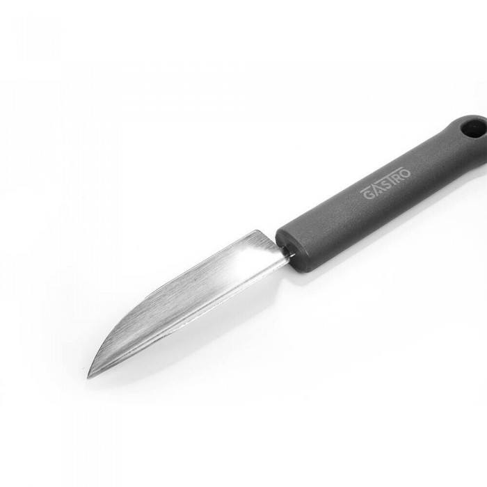 Cutit pentru sculptat fructe si legume, forma V, profesional, PIRGE GASTRO, lama inox 8,5cm, maner gri