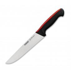 Cutit profesional pentru carne #3 PIRGE PRO 2002 Super Grip, lama inox 19cm, maner antialunecare negru/rosu