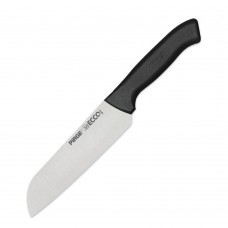 Cutit Santoku profesional PIRGE ECCO, lama inox 17cm, maner negru