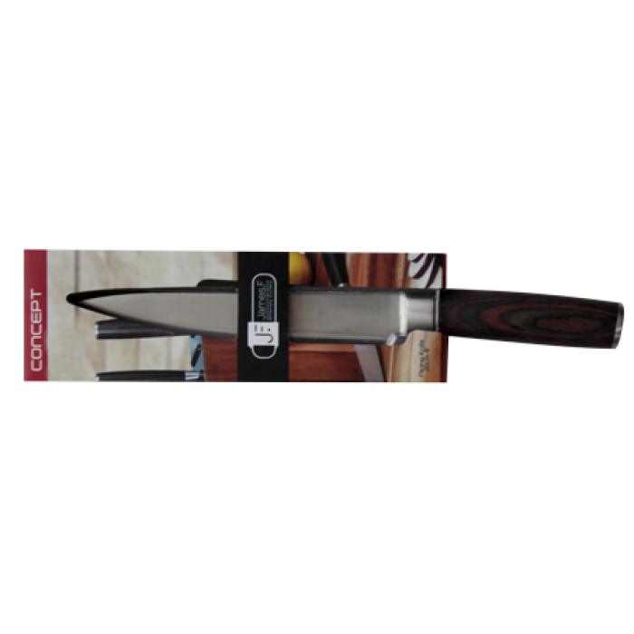 Cutit universal pentru legume si fructe RAKI James, 12cm, inox, maner lemn