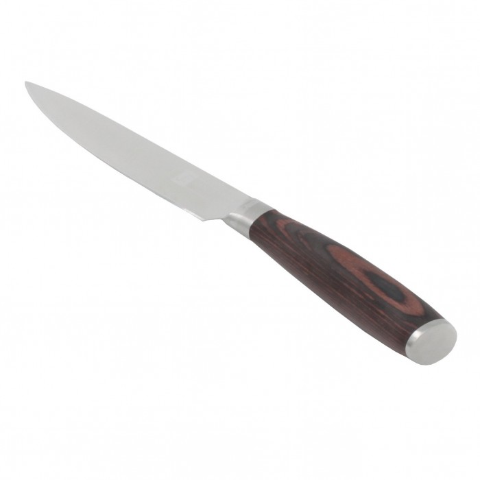 Cutit universal pentru legume si fructe RAKI James, 12cm, inox, maner lemn