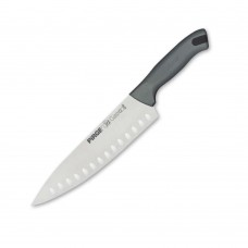 Cutitul bucatarului profesional, PIRGE GASTRO, lama inox 23cm cu alveole, maner gri