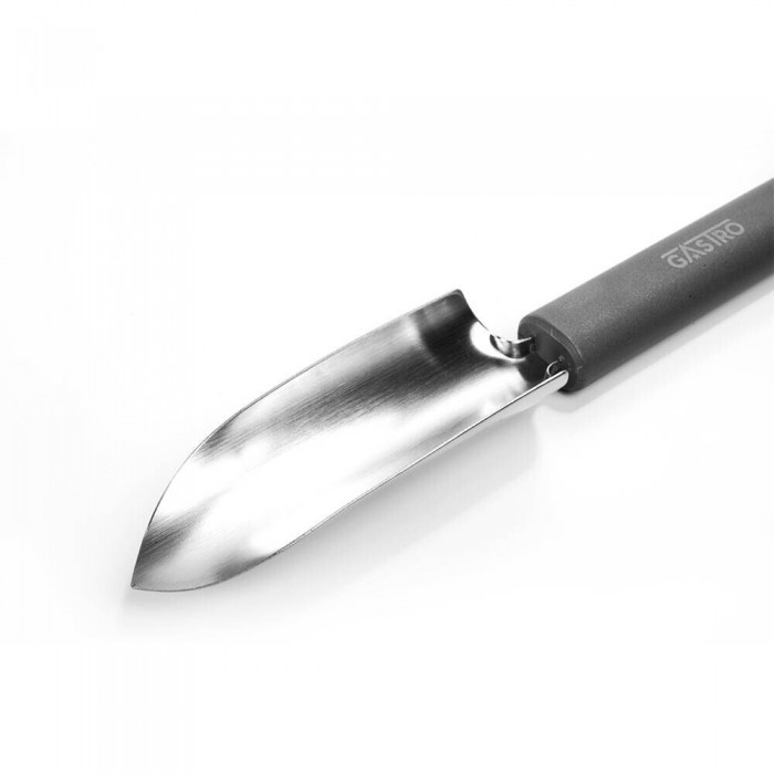Dalta curbata pentru sculptat fructe si legume, forma U, profesionala, PIRGE GASTRO, inox, maner gri