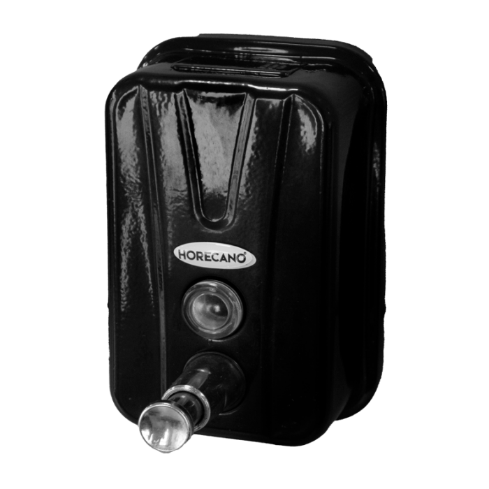 Dozator sapun lichid 500ml RAKI, 10x6xh16cm, metalic, negru