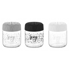 Dozator sticla pentru condimente, RAKI LEXA, 210ml, decor si capac de diferite culori
