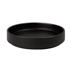 Farfurie ceramica adanca cu margine CULINARO BLACK CERAMIC, D21xh4cm, neagra