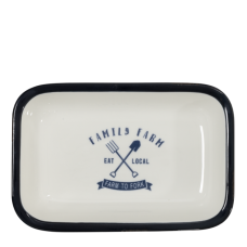Farfurie dreptunghiulara portelan CULINARO HAPPY FARM, 24,3x16,3xh5cm
