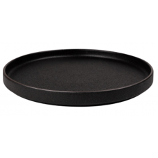 Farfurie intinsa ceramica cu margine CULINARO BLACK CERAMIC, D26xh2,2cm, neagra