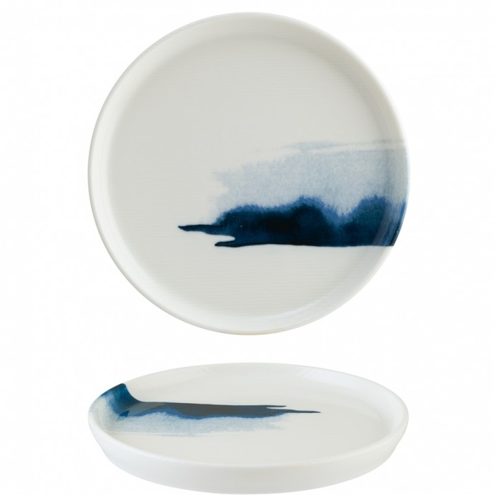 Farfurie intinsa cu margine ridicata, din portelan, BONNA BLUE WAVE, D28cm (BLW HYG 28DZ)