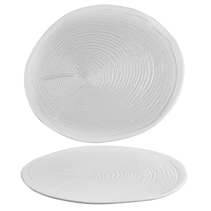 Farfurie intinsa portelan cu striatii CULINARO WILLOW WHITE, 24cm