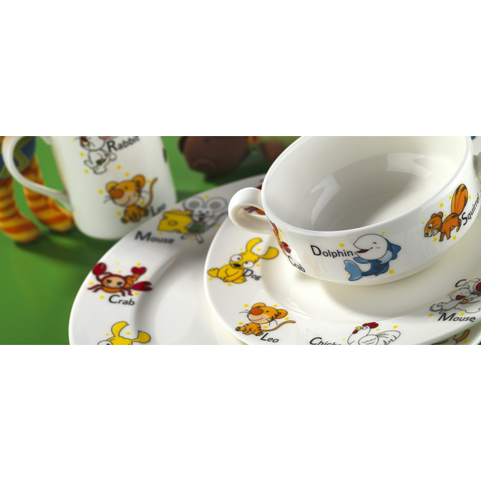 Farfurie intinsa portelan pentru copii BONNA KIDS, D25cm (KIDS BNC 25DZ)