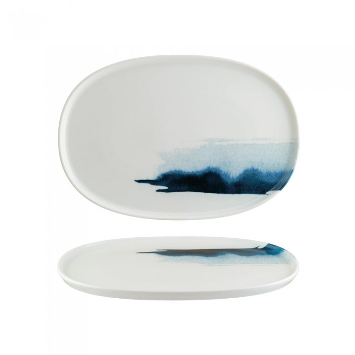 Farfurie ovala din portelan BONNA BLUE WAVE, 34cm (BLW HYG 34OV)