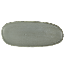 Farfurie ovala intinsa din portelan CULINARO FUJI ASH, 35x15xh2cm, gri