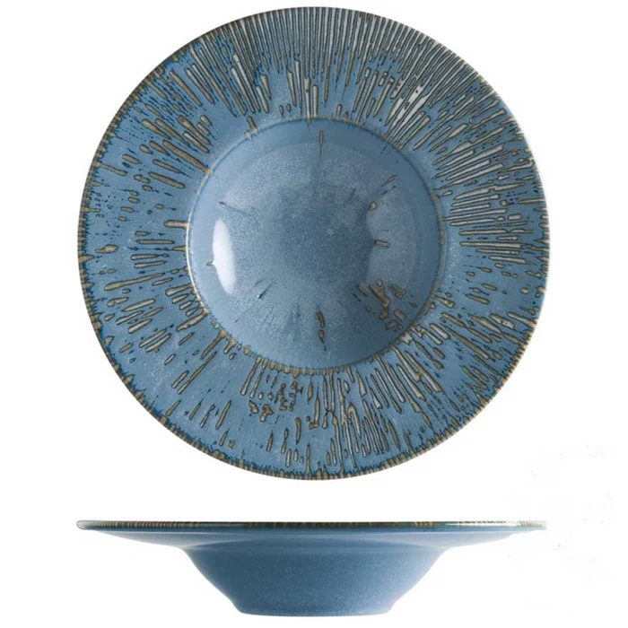 Farfurie paste BONNA SNELL SKY, D28cm, 400ml, portelan, albastra (S-SKY SNL BNC 28CK)