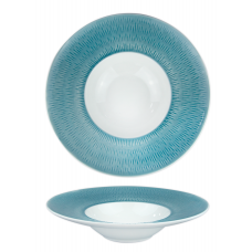 Farfurie pentru paste, portelan HELLA LIGHT SUMMER BLUE D24cm