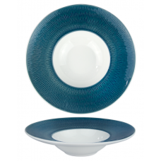 Farfurie pentru paste, portelan HELLA STEEL BLUE D24cm