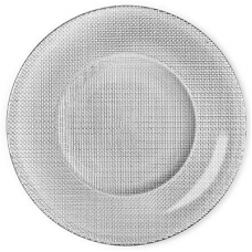 Farfurie suport sticla BORMIOLI INCA D31xh1,5cm METALIC SILVER
