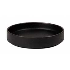 Farfurioara ceramica cu margine CULINARO BLACK CERAMIC, D10xh2,5cm, neagra