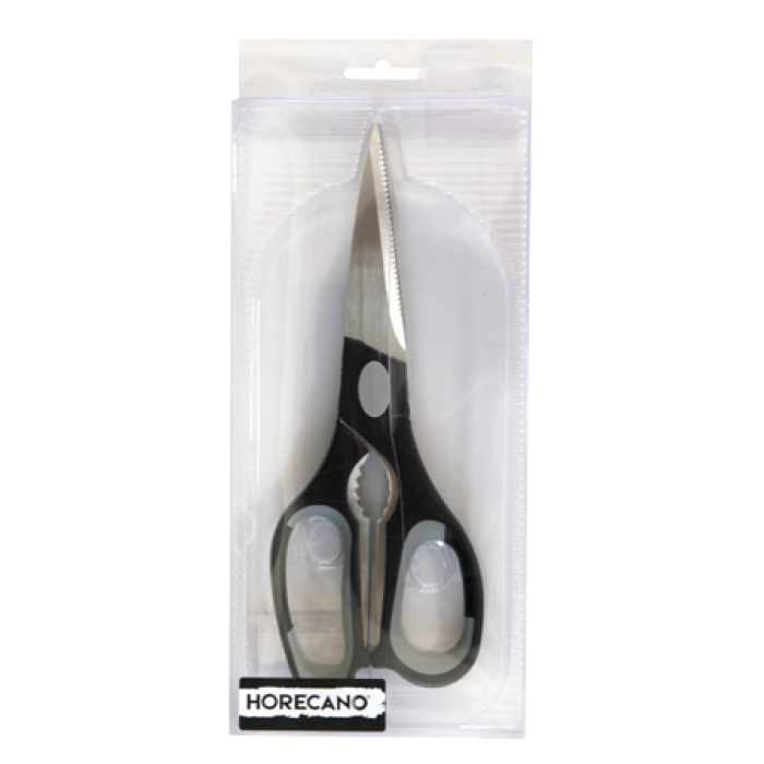 Foarfeca bucatarie pentru legume si carne pui RAKI, metal/plastic, maner negru