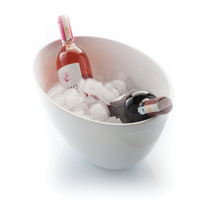 Frapiera ovala RAKI policarbonat 37x25xh19cm alba