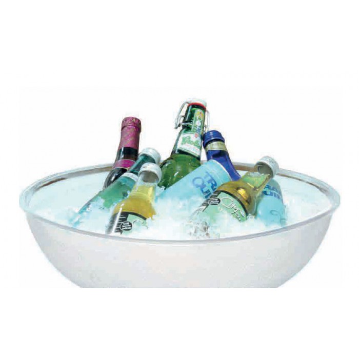 Frapiera tip bol din policarbonat texturat RAKI, D32xh9,6cm, 5l, transparent mat
