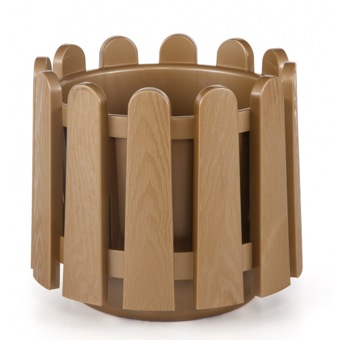 Ghiveci flori SERINOVA ISTANBUL 33xh31cm 14lt, Wood Effect