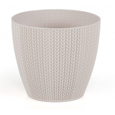 Ghiveci flori SERINOVA SUMELA 14xh12cm 1,4l bej