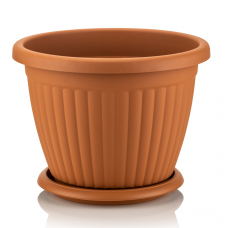 Ghiveci flori terracotta SERINOVA KEMER 24,5xh20cm 5,5l