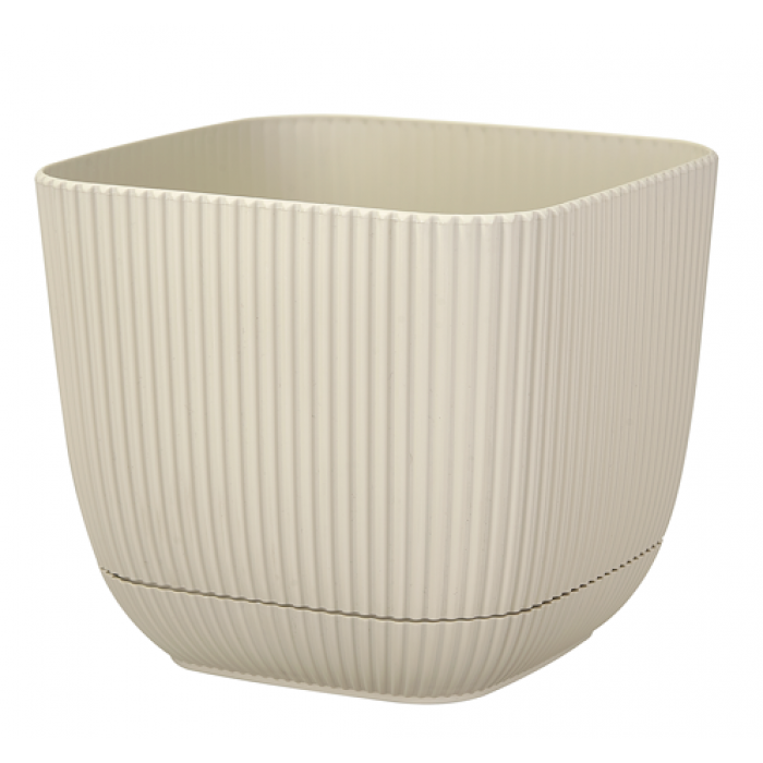 Ghiveci patrat RAKI 15x15xh13cm 1,8l culoare crem