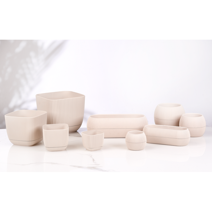 Ghiveci patrat RAKI 15x15xh13cm 1,8l culoare crem