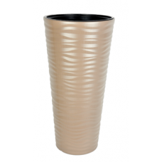 Ghiveci flori 30xh57cm, 5,5lt, 2 piese, moca