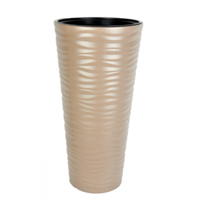 Ghiveci flori 30xh57cm, 5,5lt, 2 piese, moca