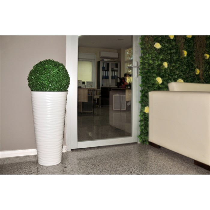 Ghiveci flori 30xh57cm, 5,5lt, 2 piese, moca