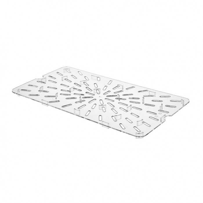 Gratar pentru scurgere tava gastronorm 1/1 RAKI policarbonat, 463x258x15mm, transparent