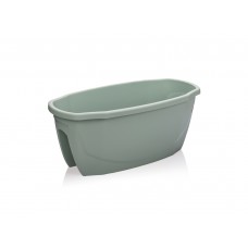 Jardiniera flori pentru balustrada balcon SERINOVA EMERALD 58x29xh24cm 15,5l culoare verde