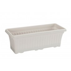 Jardiniera flori SERINOVA pentru balcon 43x17xh14,5cm 5,7lt, alba