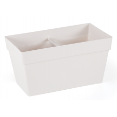 Jardiniera flori SERINOVA YALI pentru balcon 30x15,8xh17cm, 6,5lt, alba