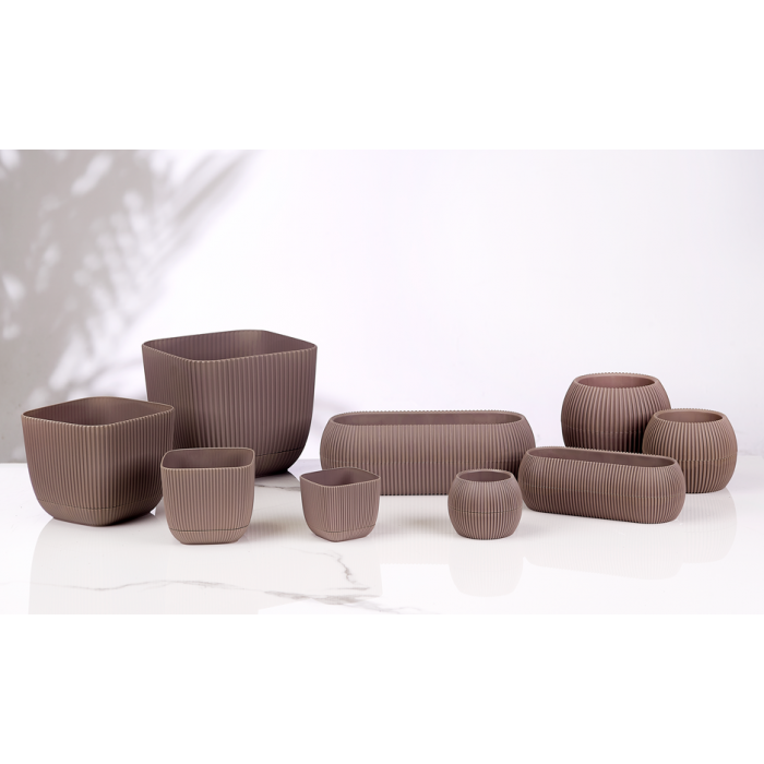 Jardiniera pentru flori RAKI 22,7x11,8xh9,1cm 1,3l culoare maro