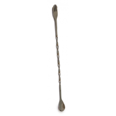 Lingura cocktail, bar, cu furculita RAKI inox 26cm