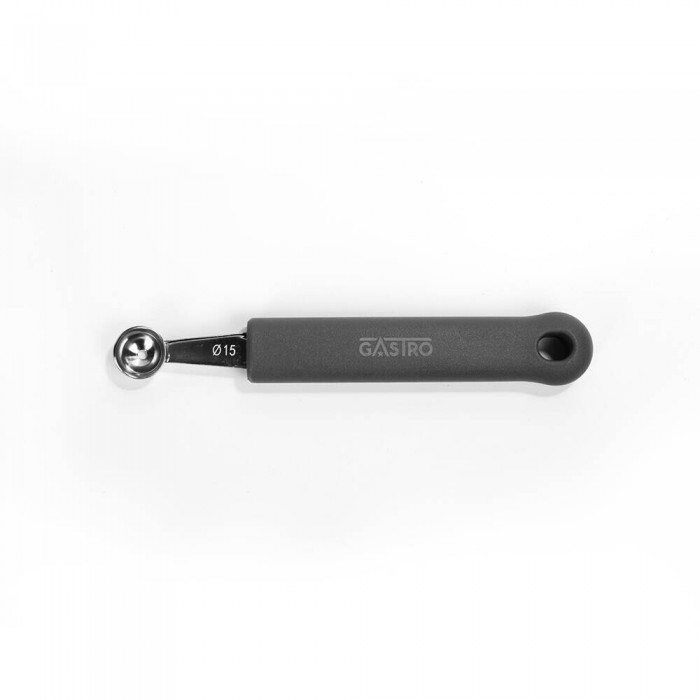 Lingura pariziana 15mm pentru decoruri, profesionala, PIRGE GASTRO, inox, maner gri