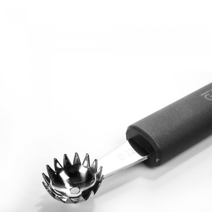 Lingura pariziana 22mm pentru decorat rosii, profesionala, PIRGE GASTRO, inox, maner gri