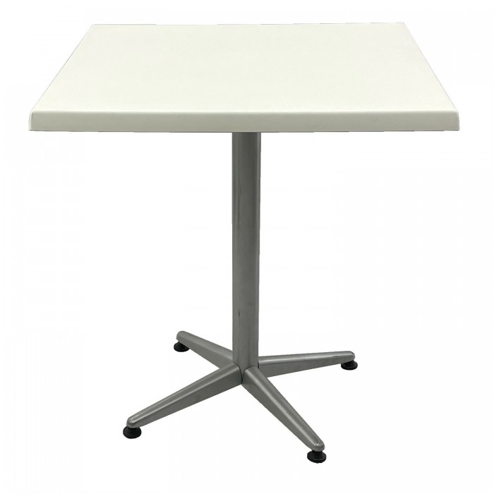 Masa bistro patrata 70x70xh74cm Raki Uni Art, blat werzalit si picior metalic gri