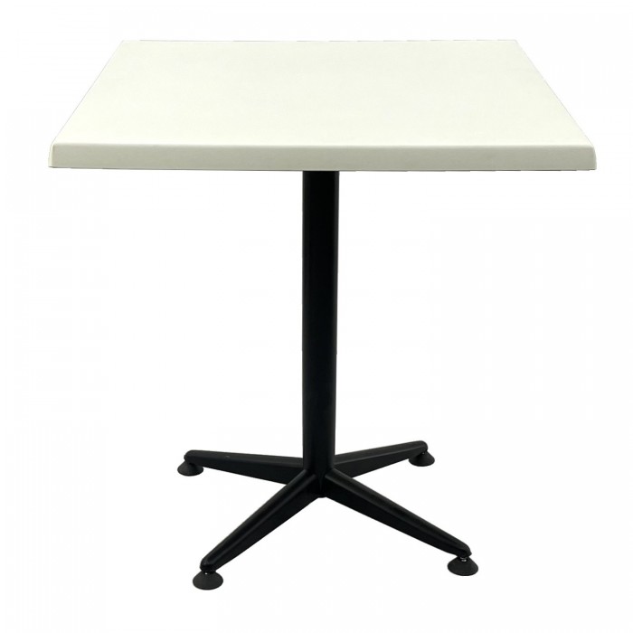 Masa bistro patrata 70x70xh74cm Raki Uni Art, blat werzalit si picior negru metalic