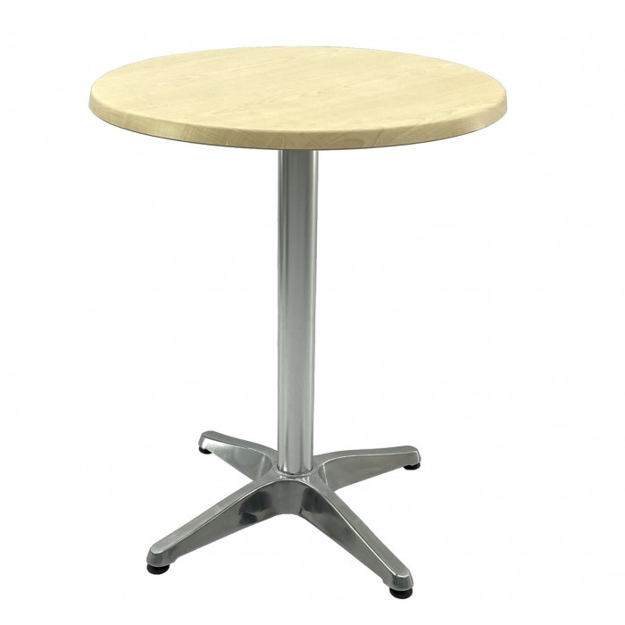 Masa bistro rotunda D60xh74cm Raki Maple, blat werzalit si baza aluminiu