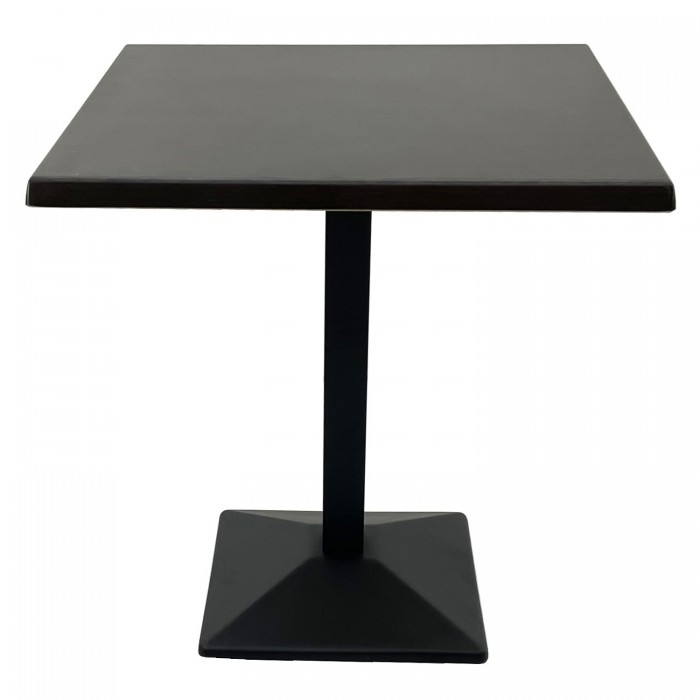 Masa cafenea exterior/interior patrata 70x70xh74cm Raki New Wenge, blat werzalit si baza metalica neagra