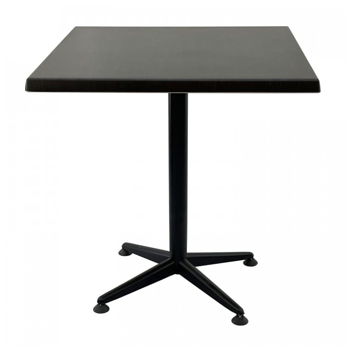 Masa cafenea exterior/interior patrata 70x70xh74cm Raki New Wenge, blat werzalit si picior negru din metal